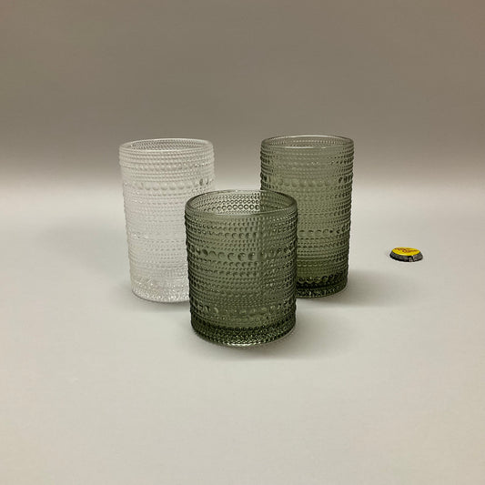 Gray Textured Cocktail Glasses