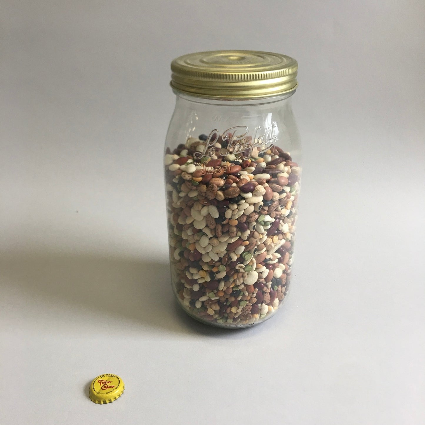 Mason Jars with Gold Lids