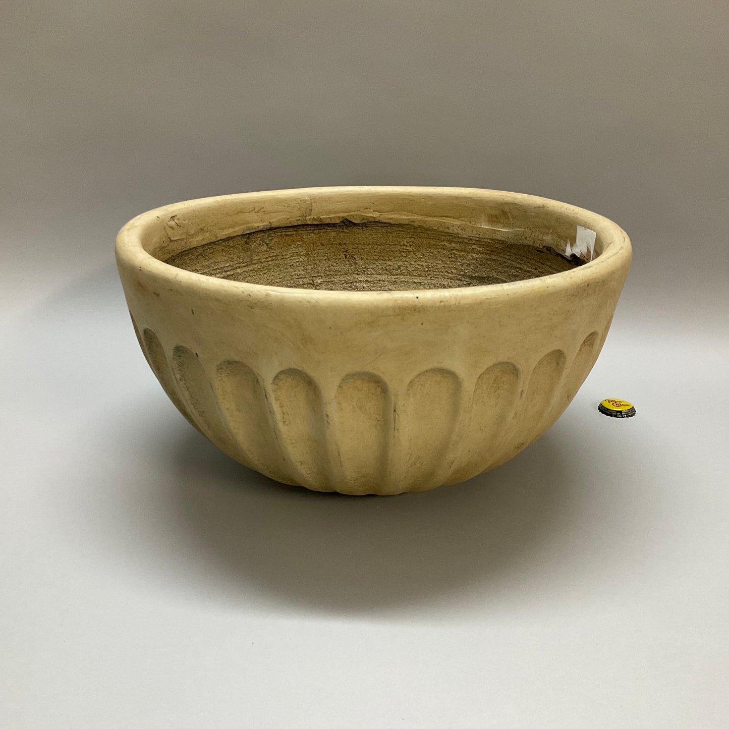 Fluted Cream Bowl Planters