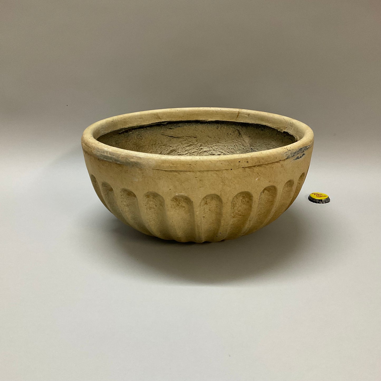 Fluted Cream Bowl Planters