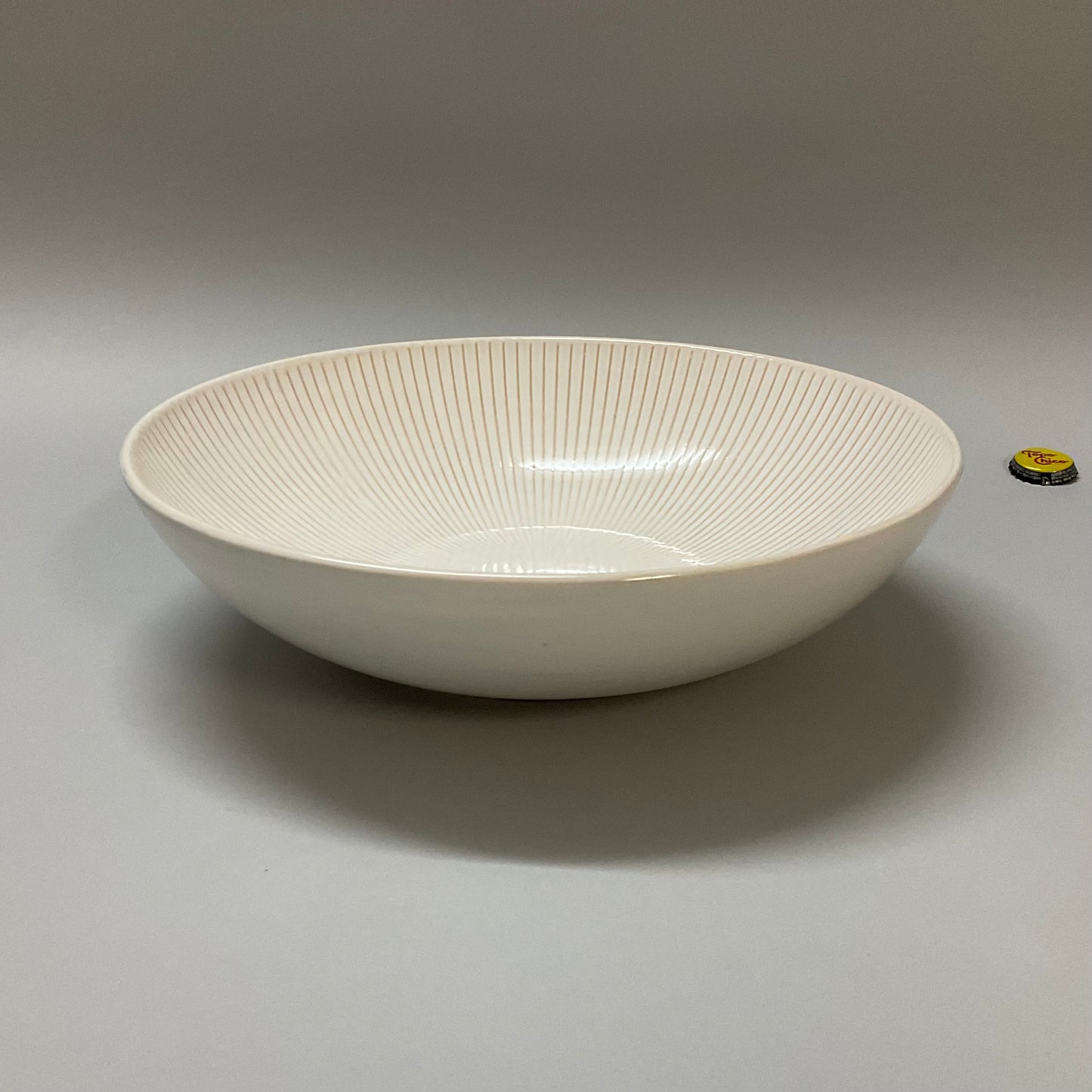 Striped Shallow Porcelain Bowl