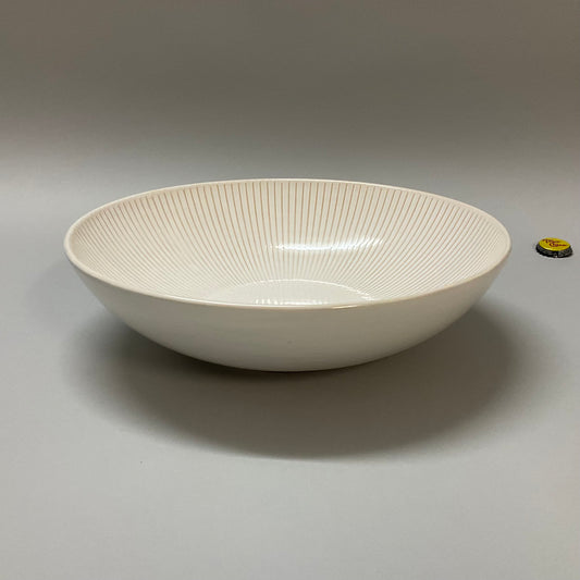 Striped Shallow Porcelain Bowl