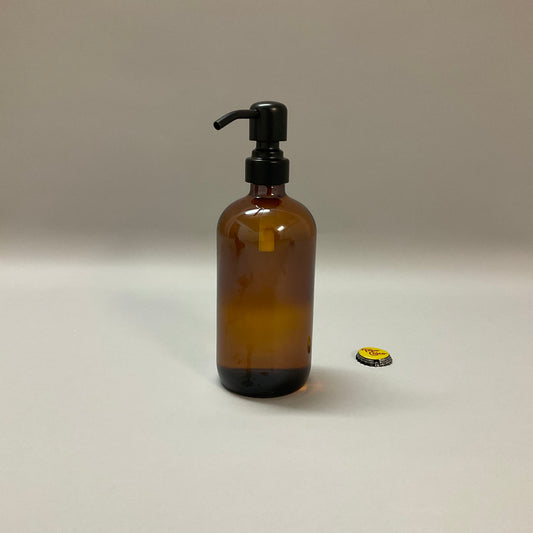 Glass Amber Soap Bottles