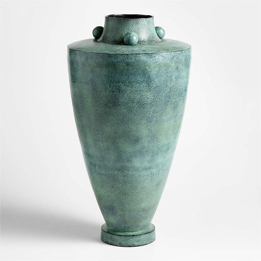 Large Green Patina Vase