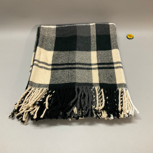 Black/Beige Jacquard Throw