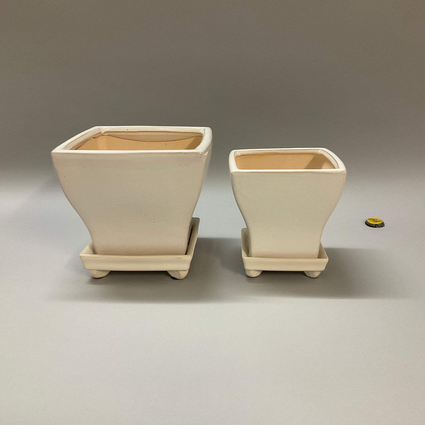 White Square Planters