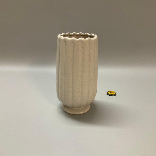 Scalloped Rim Cylinder Vase