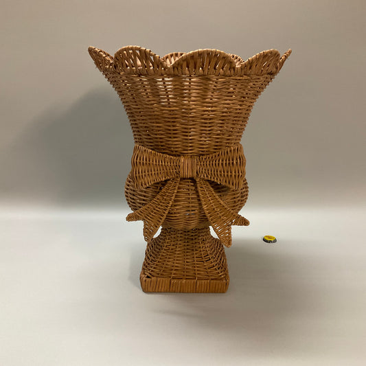 Wicker Vase with Bow