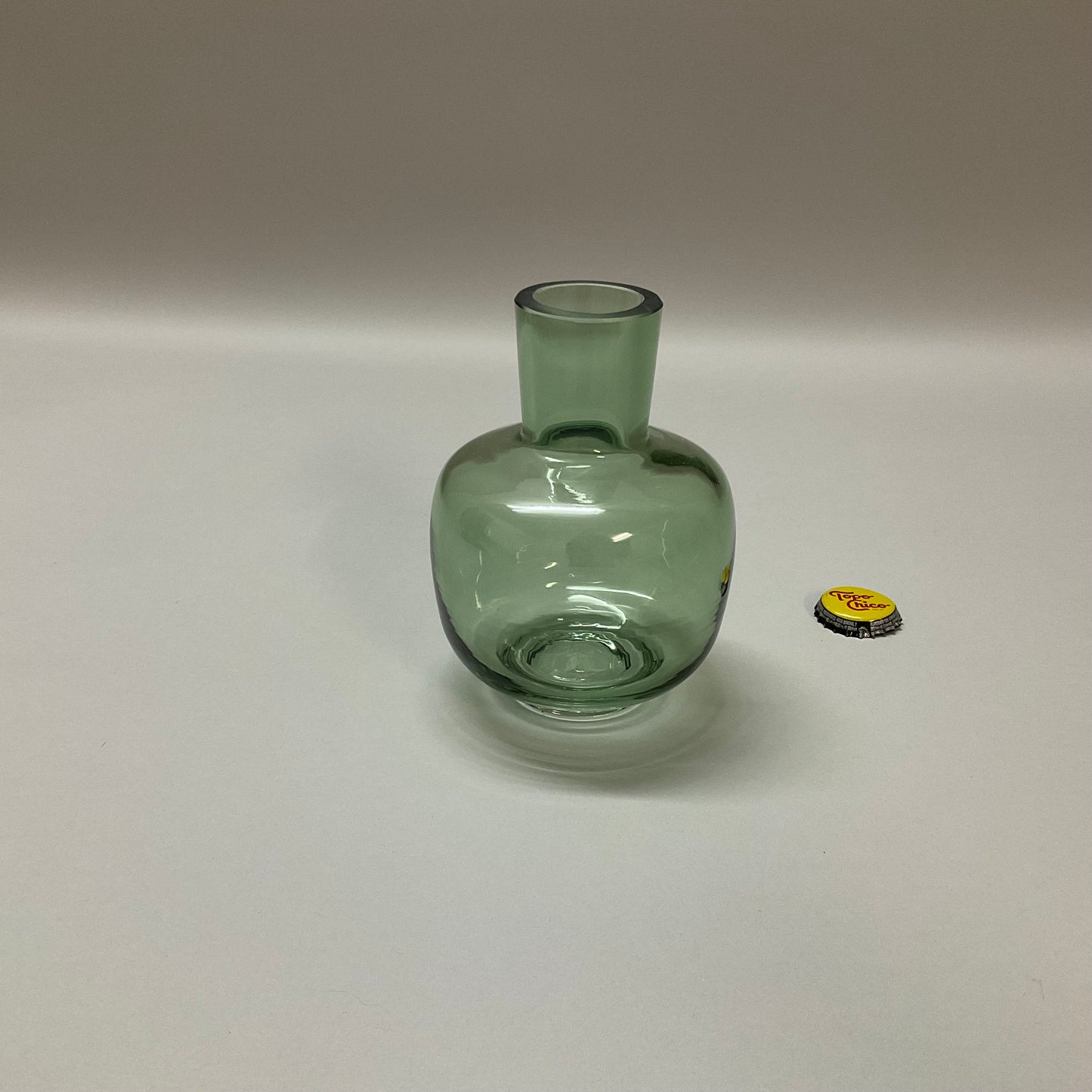 Green Glass Flower Vase