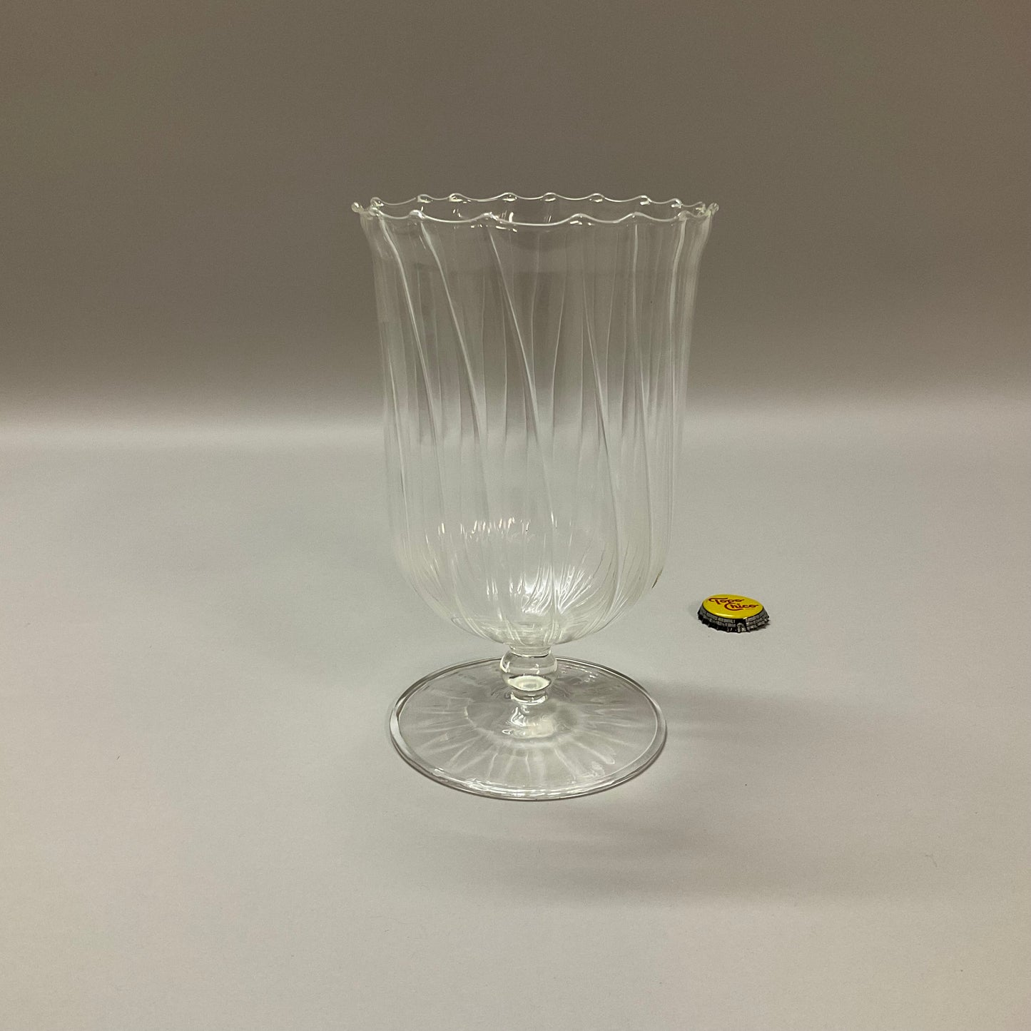 Footed Glass Vase