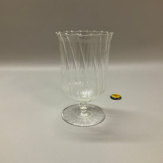 Footed Glass Vase