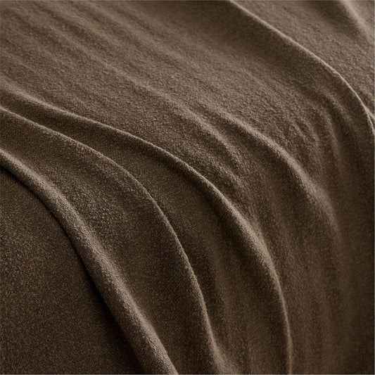 Cognac Woven Boucle Blanket