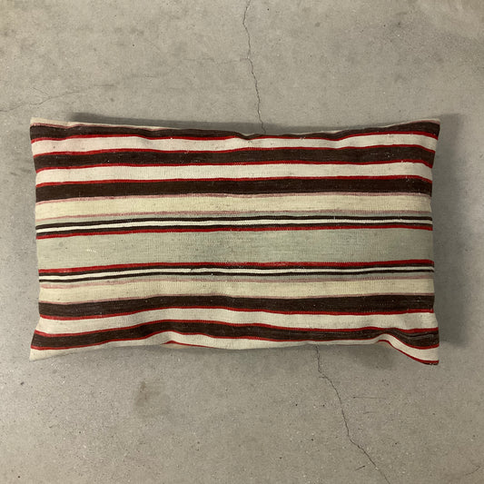 Brown/Red Striped Pillow