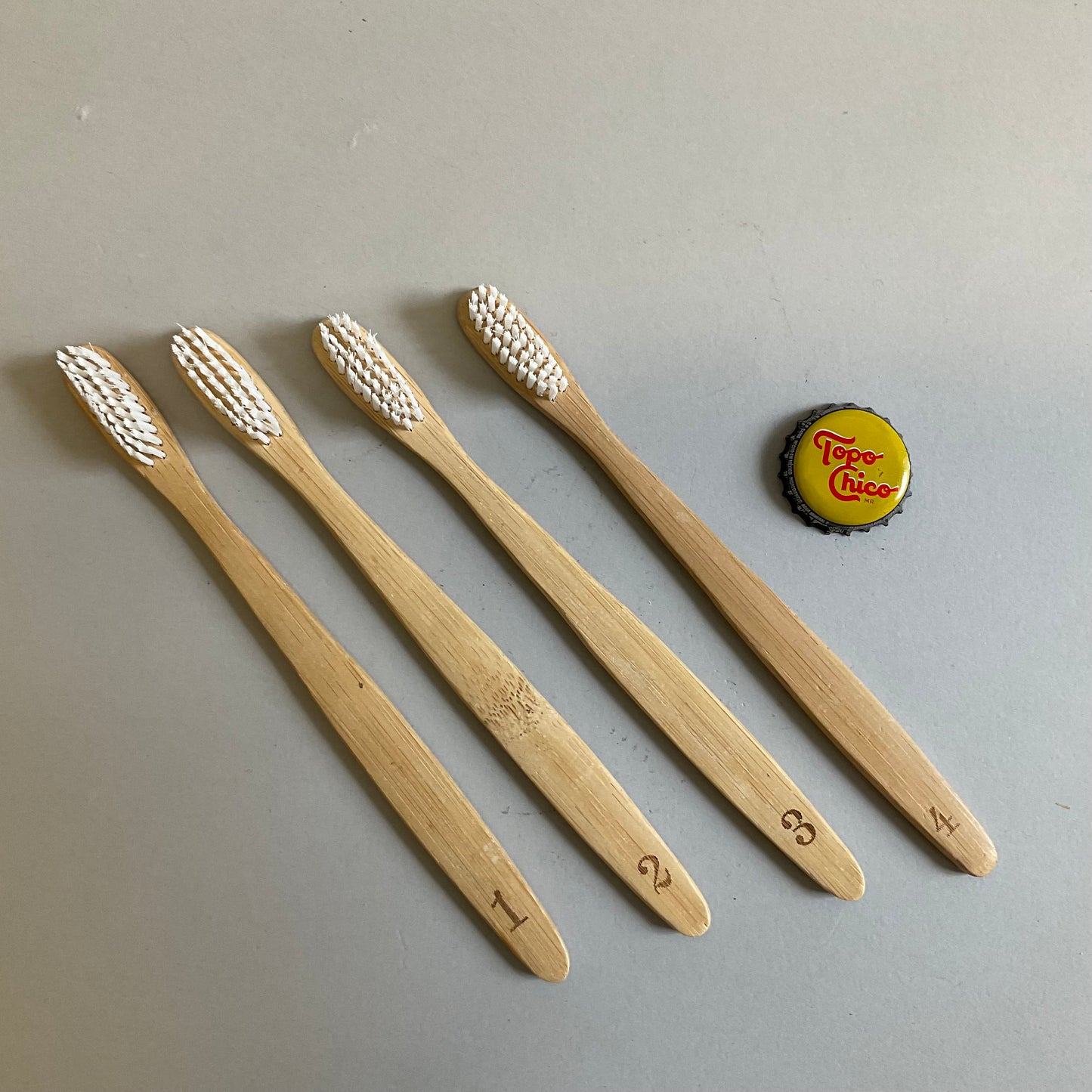 Numbered Bamboo Toothbrushes