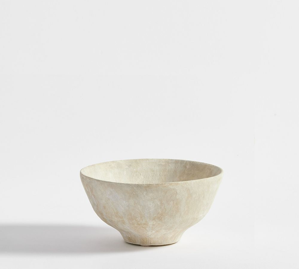 Light Gray Ceramic Footed Bowl