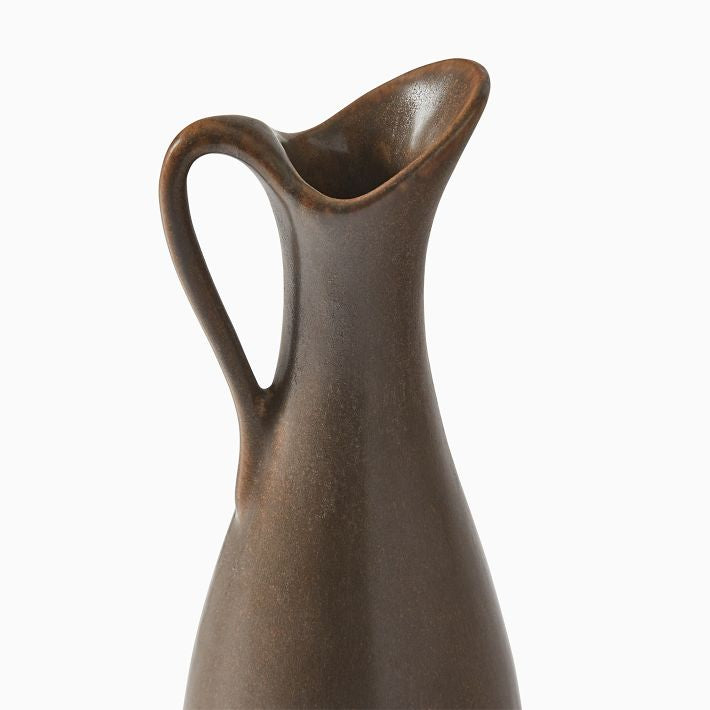 Slim Brown Pitcher Vase