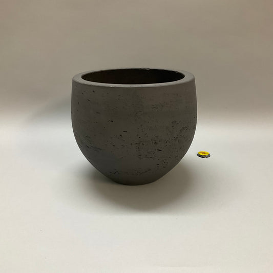 Gray Textured Orb Planter