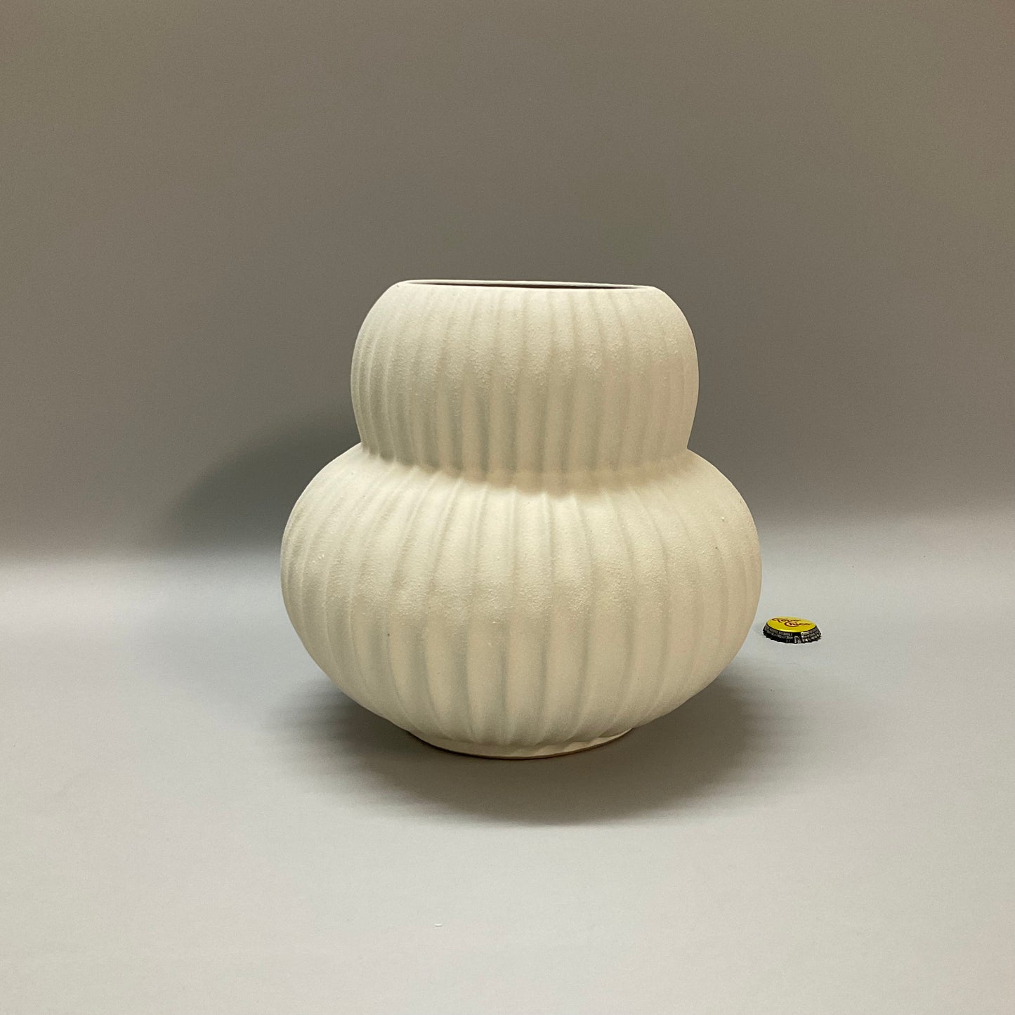 Fluted Ceramic Vase