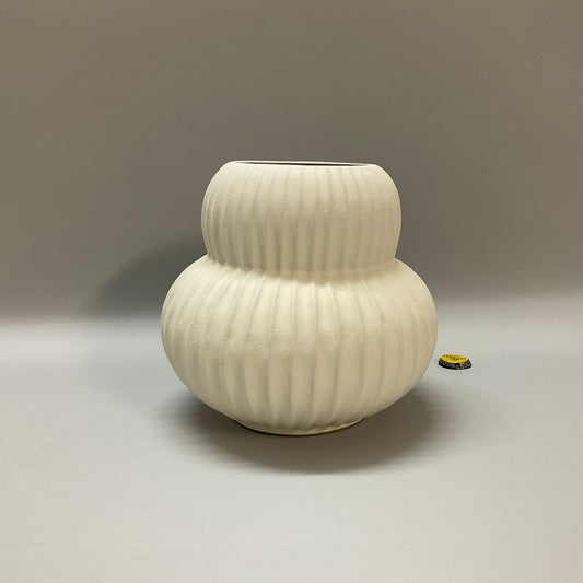 Fluted Ceramic Vase