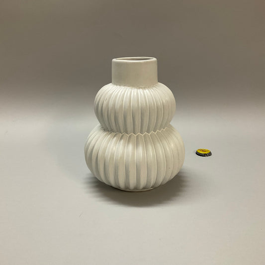 Small Ceramic Fluted Vase