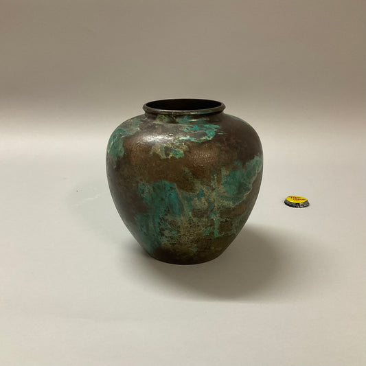Metal Green Marble Vase