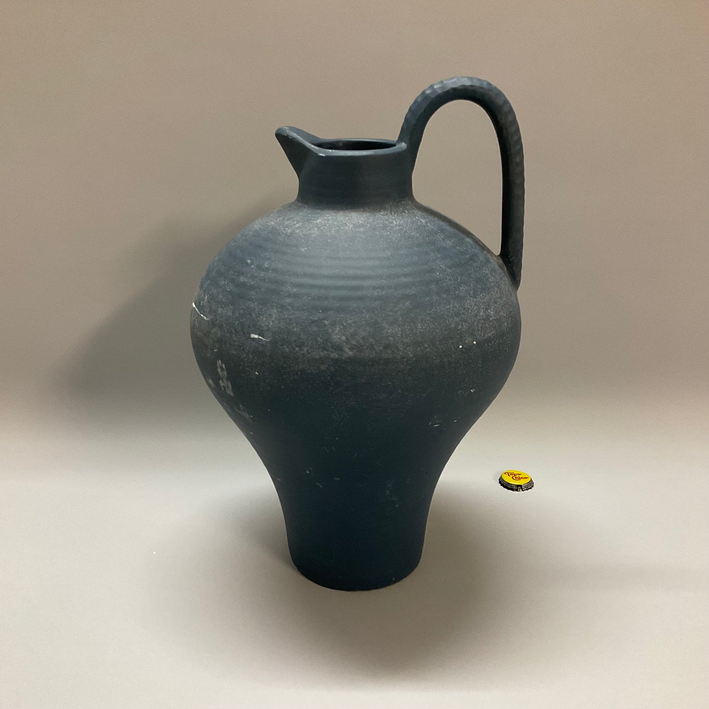 Navy Ceramic Pitcher Vase