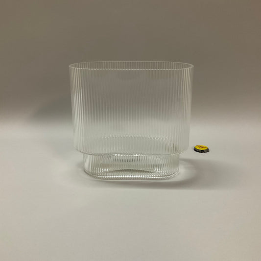 Glass Fluted Vase