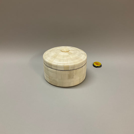 Round Ivory Bone Box