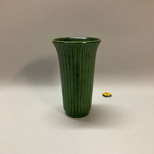 Italian Green Fluted Vase
