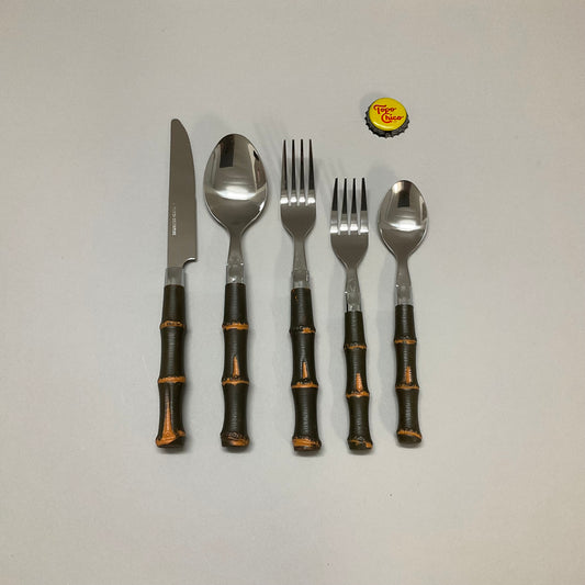 Bamboo Dark Flatware Set