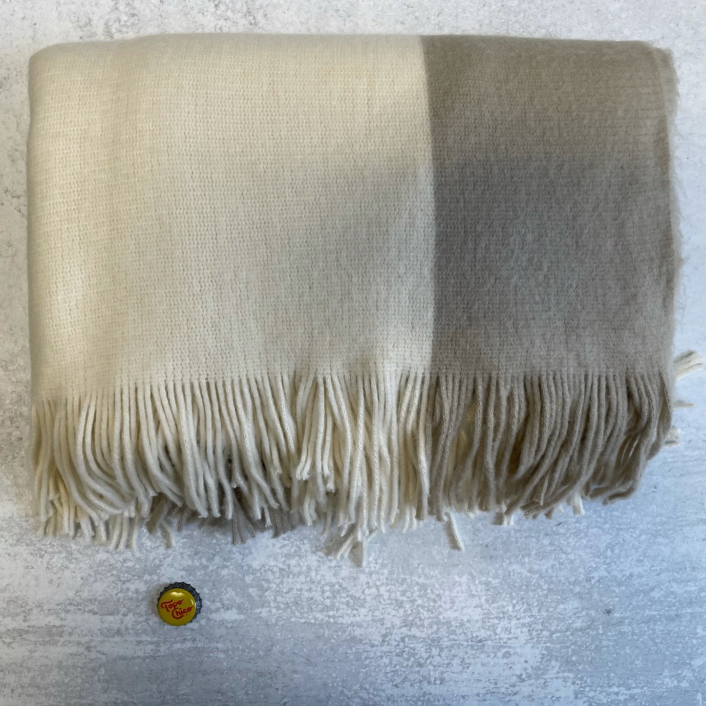 Taupe/Cream Throw Blanket