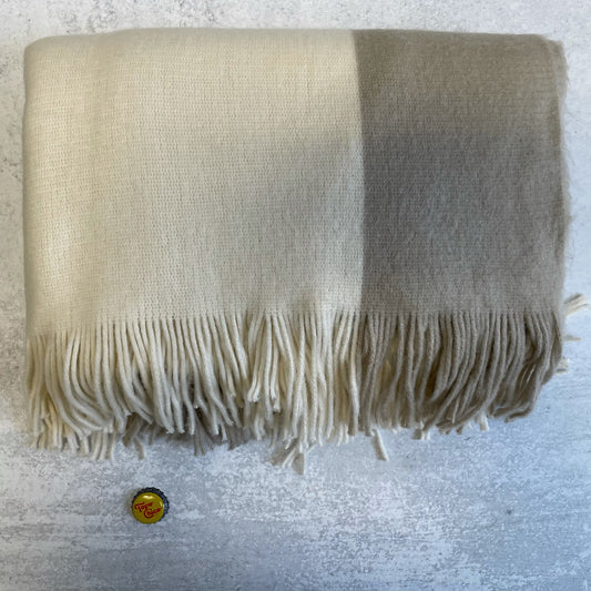 Taupe/Cream Throw Blanket