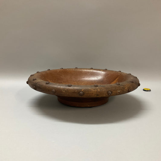 Wood Dotted Bowl