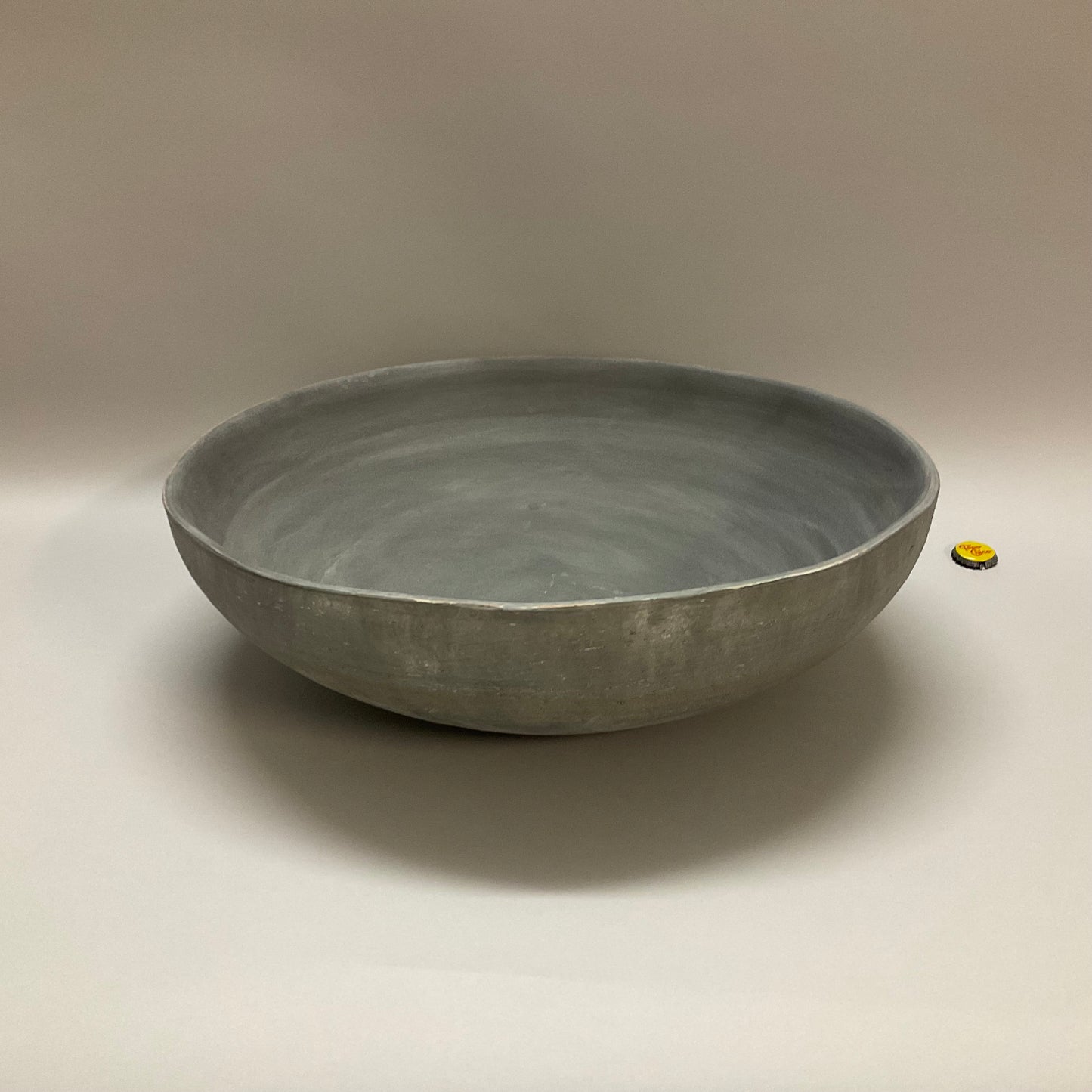 Large Gray Ceramic Bowl