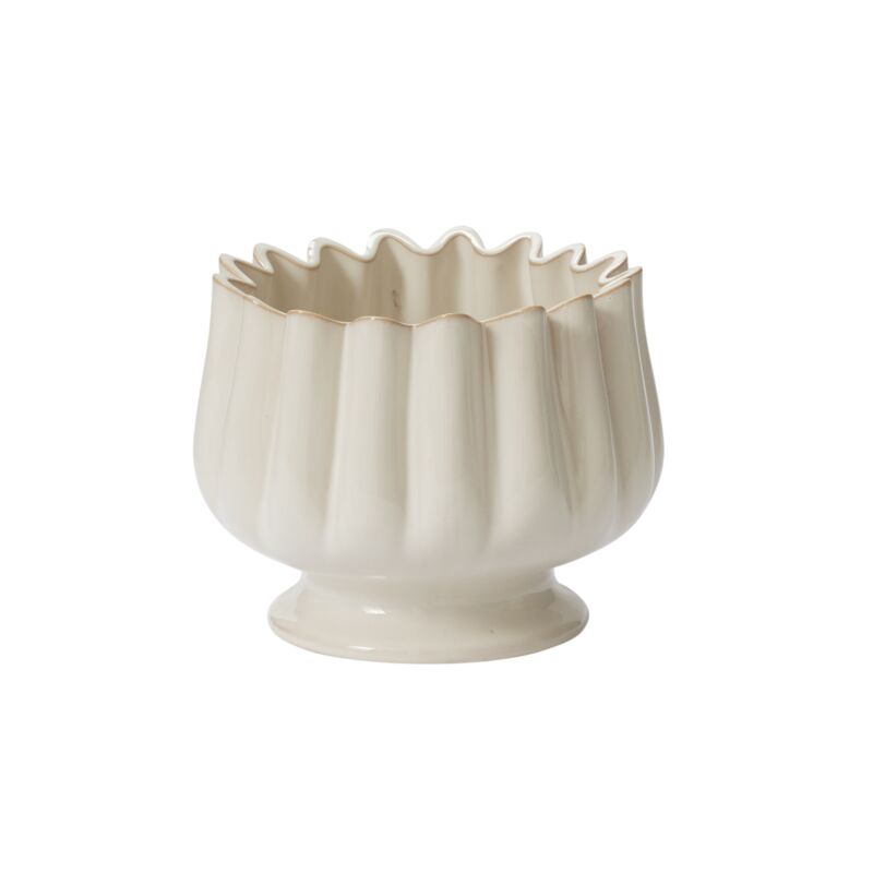 Ruffled Pedestal Vases