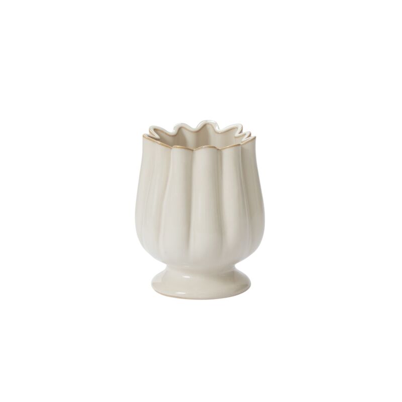 Ruffled Pedestal Vases