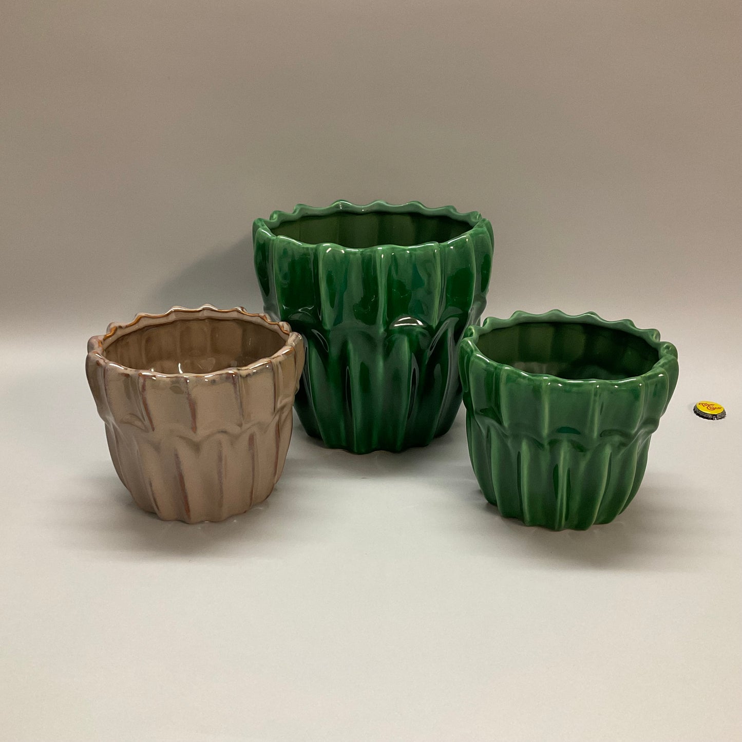 Ribbed Ceramic Planters