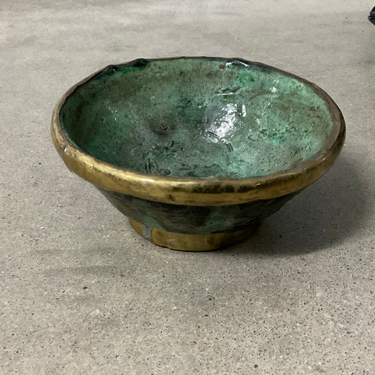 Green/Gold Small Bowl