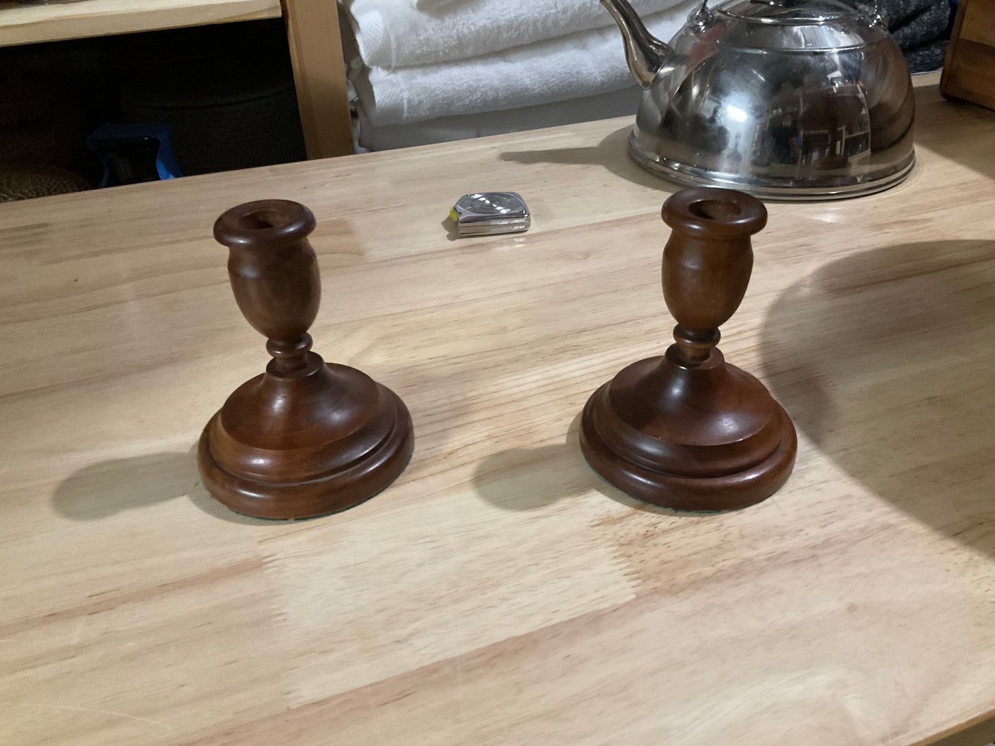 Wood Taper Candle Holders