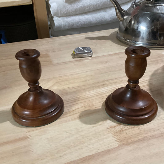 Wood Taper Candle Holders