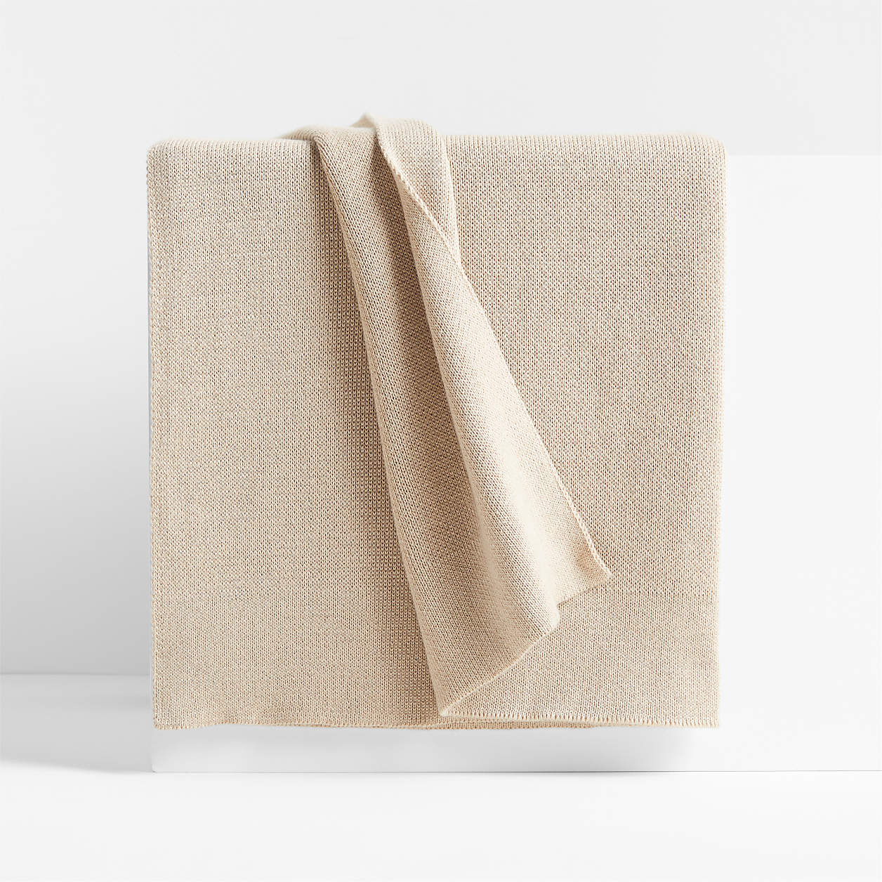 Warm Sand Beige Throw Blanket