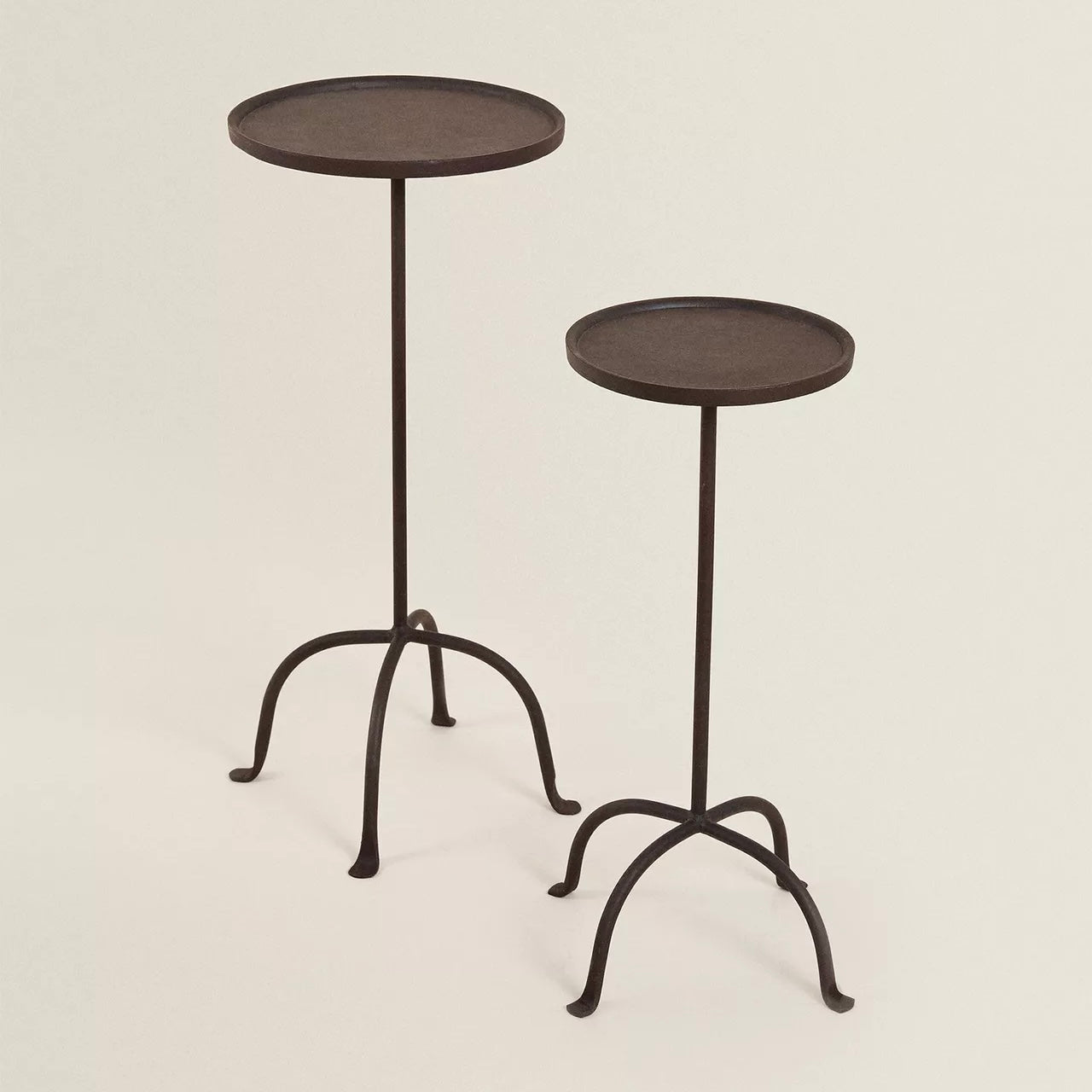 Aged Metal Auxiliary Tables
