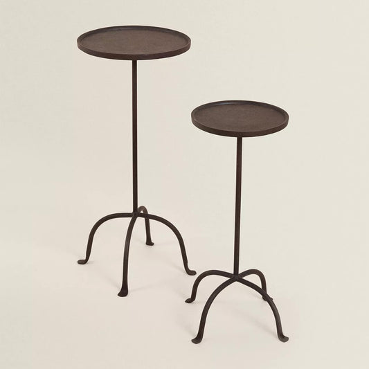 Aged Metal Auxiliary Tables