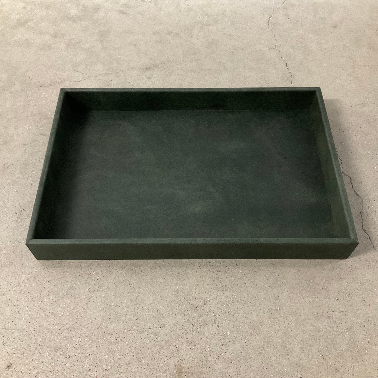 Green Leather Tray