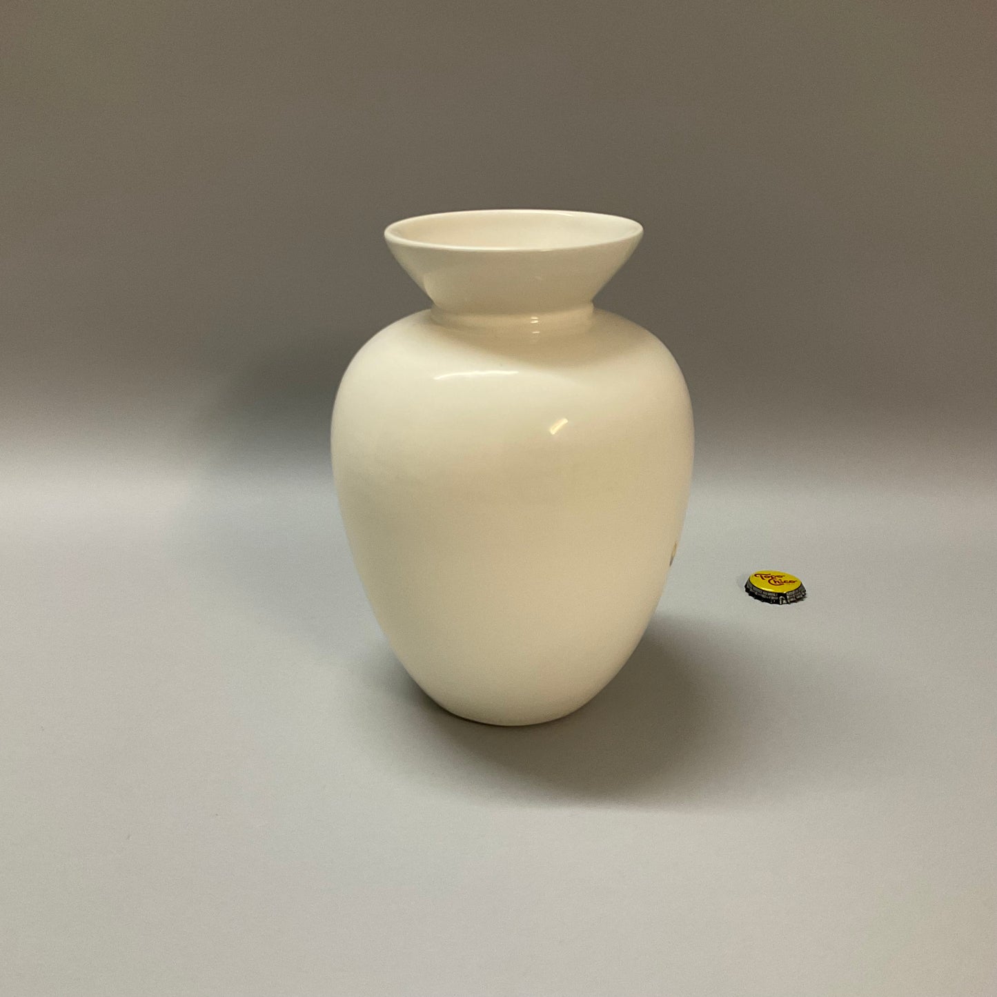 Cream Ceramic Flared Rim Vase