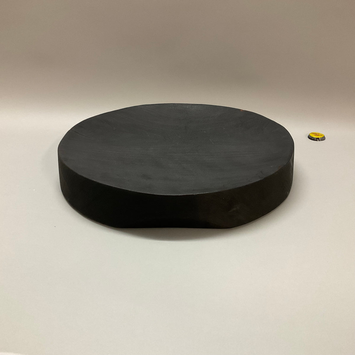 Black Wooden Low Bowl