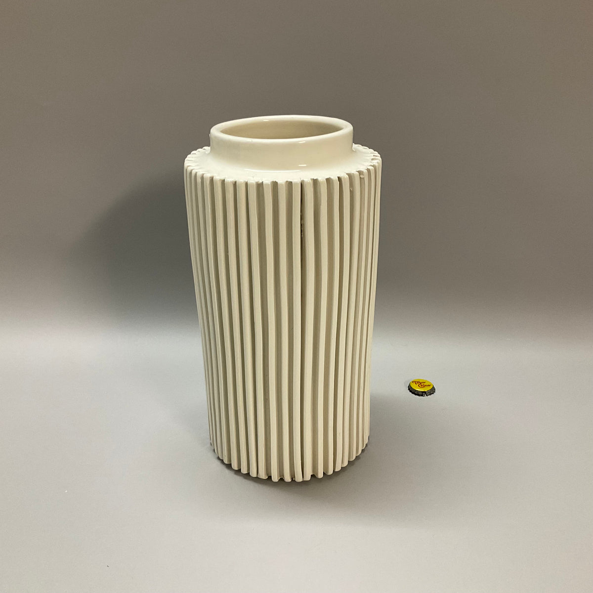 Ceramic Ridged Vase