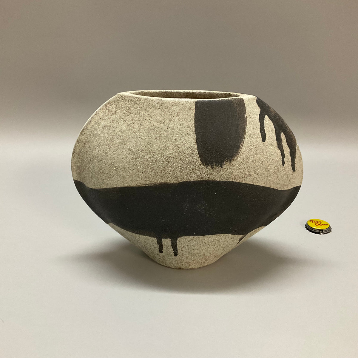 Abstract Patterned Black/White Vase