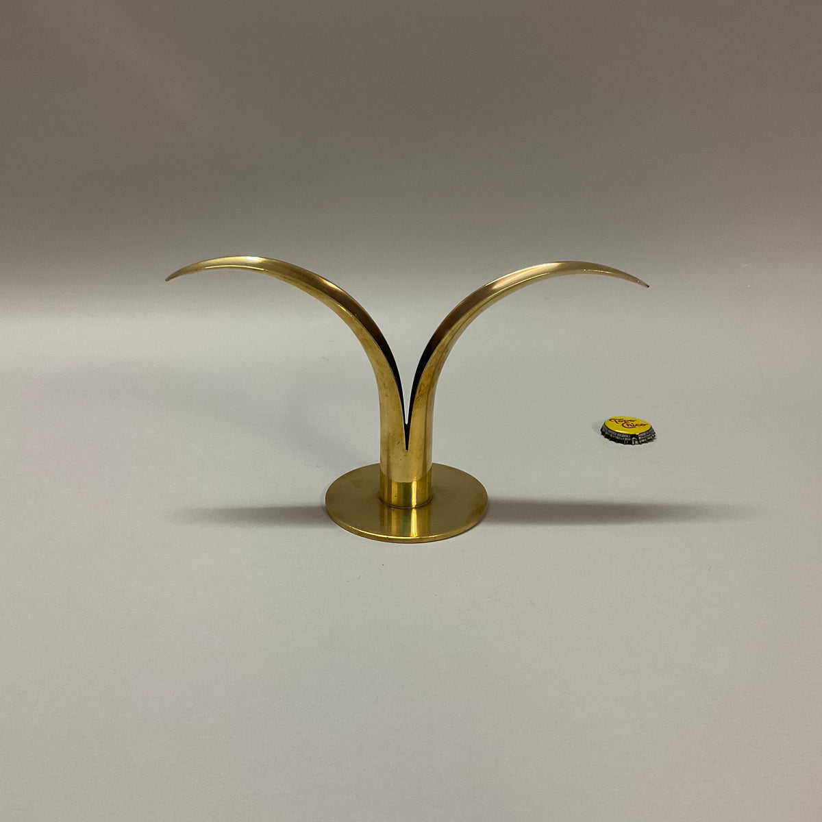 Brass Leaf Candlestick