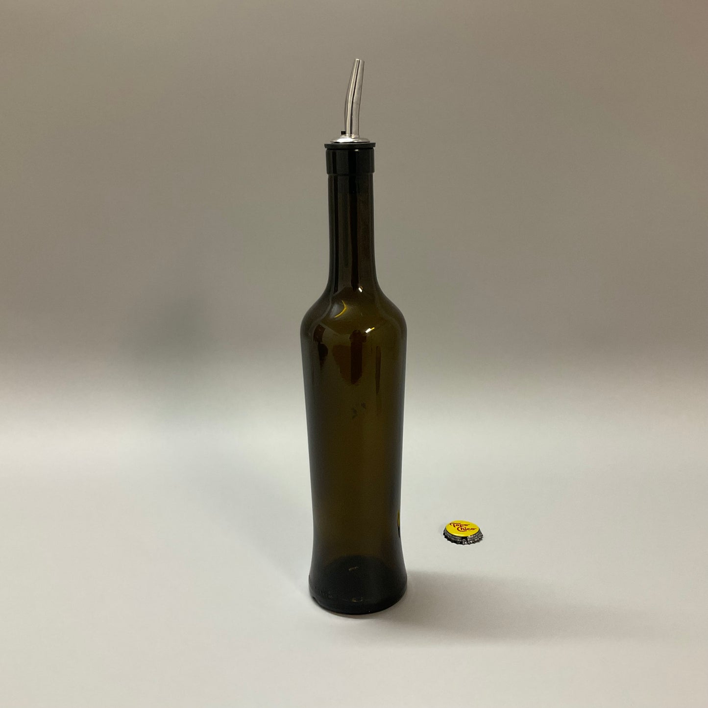Green Glass Oil Bottle